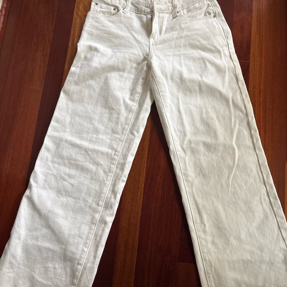 Edikted Off-White Denim Pants